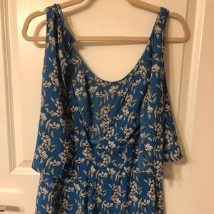 Blue flowered romper